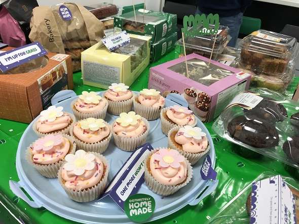 Macmillian coffee morning cake sale at Valda Energy