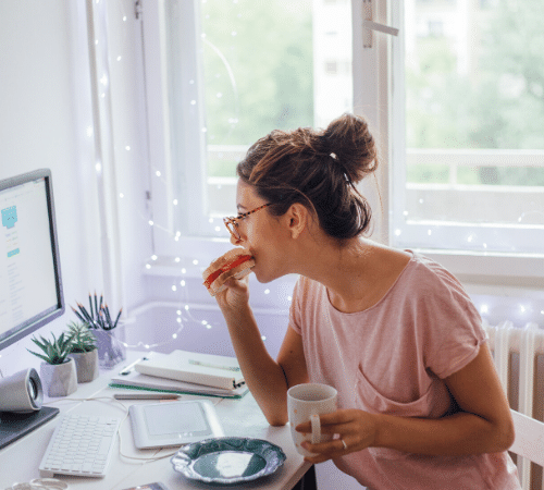 Person working from home