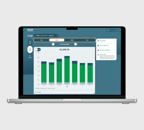 Valda Energy Usage TIme Frame