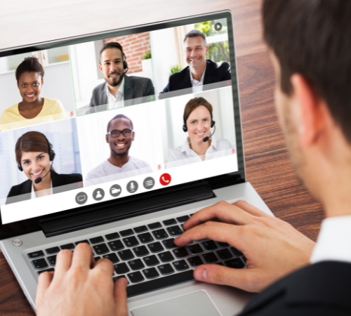 employee videoconferencing from home